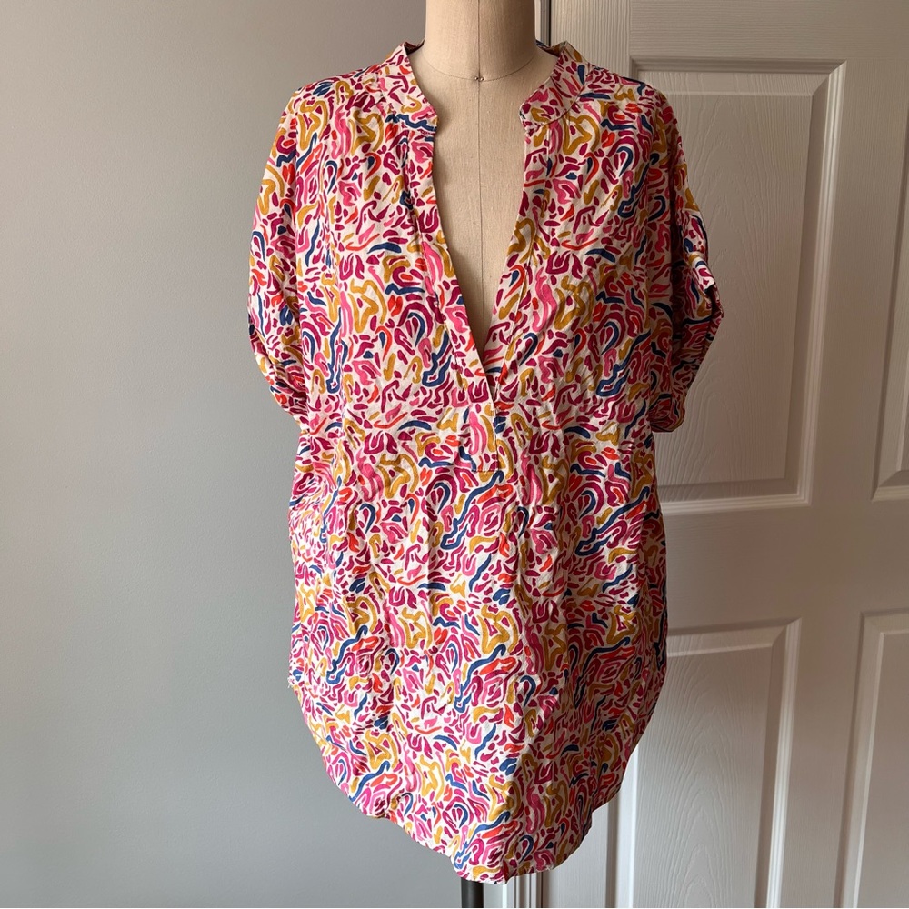 Michelle McDowell Rachel A New Day Berry Women's Cotton Rayon Blend Top, XXL.